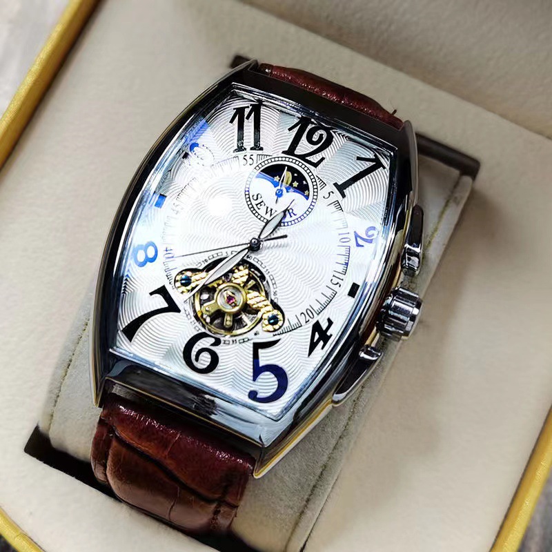 Seiko Watch Presage - SEWOR 기계식 시계 남자 골드 뚜르