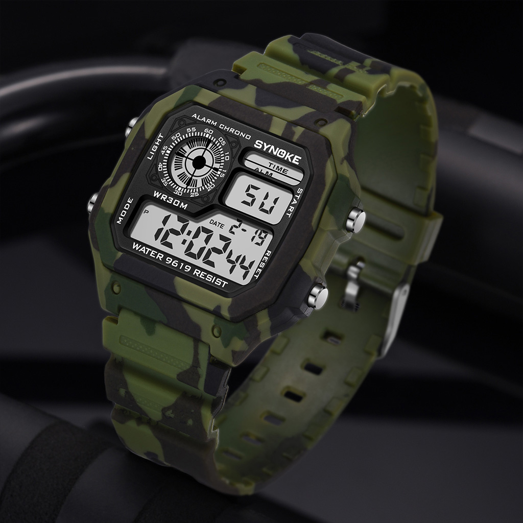 Synoke 남자를위한 야외 군사 디지털 시계 패션 레 - Canvas Strap Watch 리뷰 및 가격