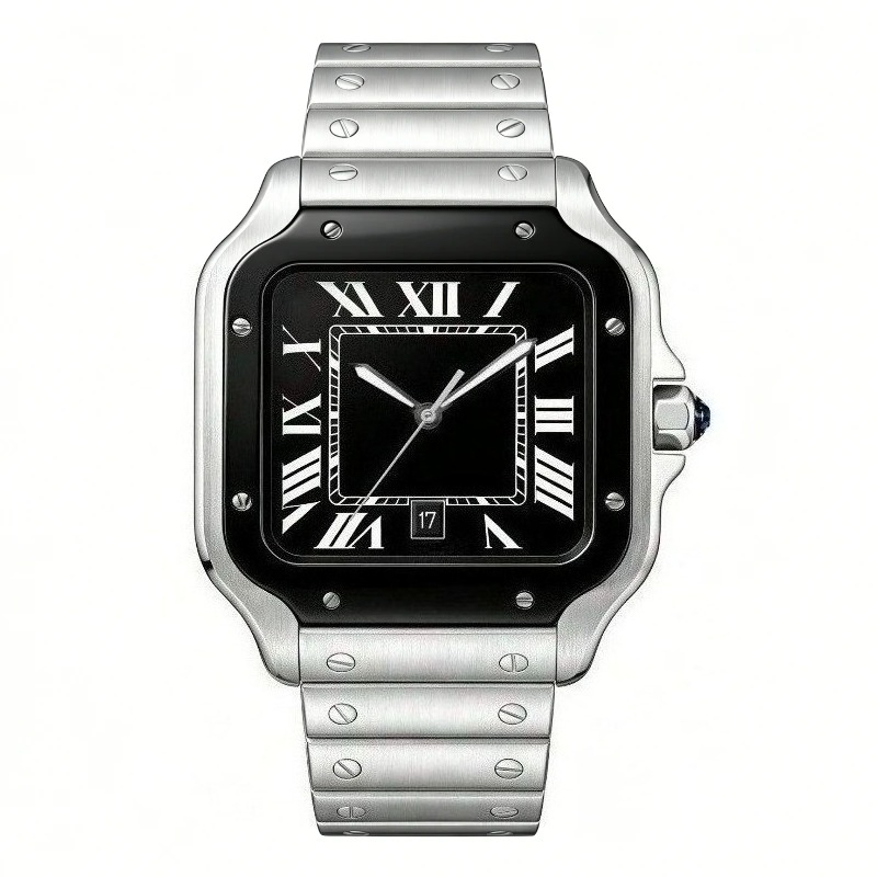 새로운 럭셔리 남성용 쿼츠 시계 클래식 레트로 스타일  - Cartier Watch Santos 리뷰 및 가격