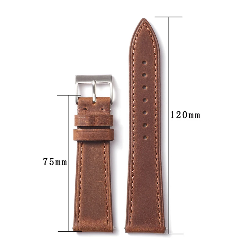 빈티지 크레이지 호스 가죽 퀵 릴리즈 손목시계 스트랩  - Leather Strap Quick Release 리뷰 및 가격