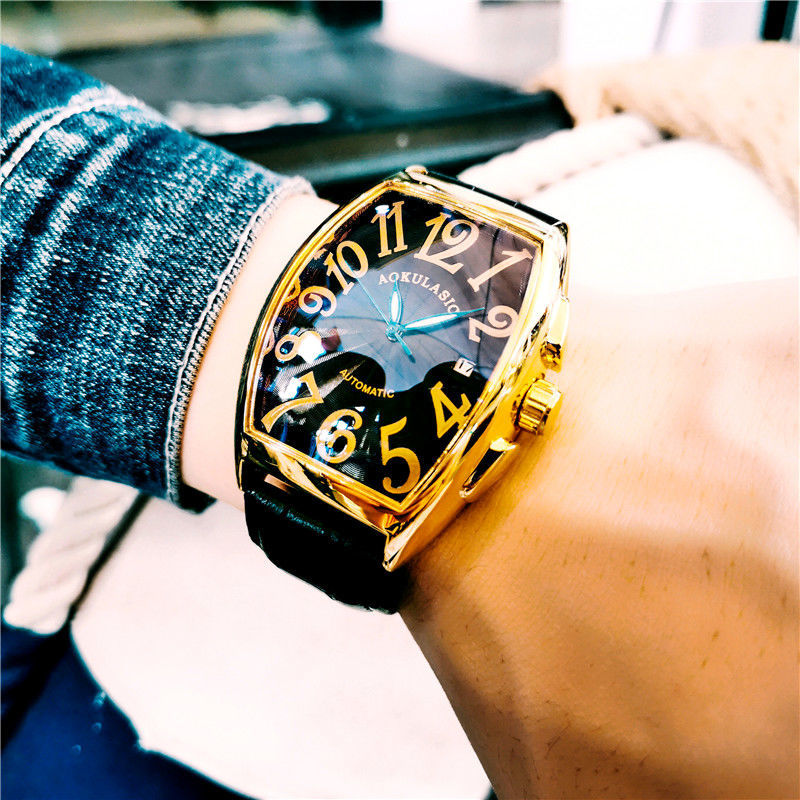 고급스러운 남성용 기계식 시계, 배럴형 스켈레톤 가죽  - Cartier Watch Santos 리뷰 및 가격