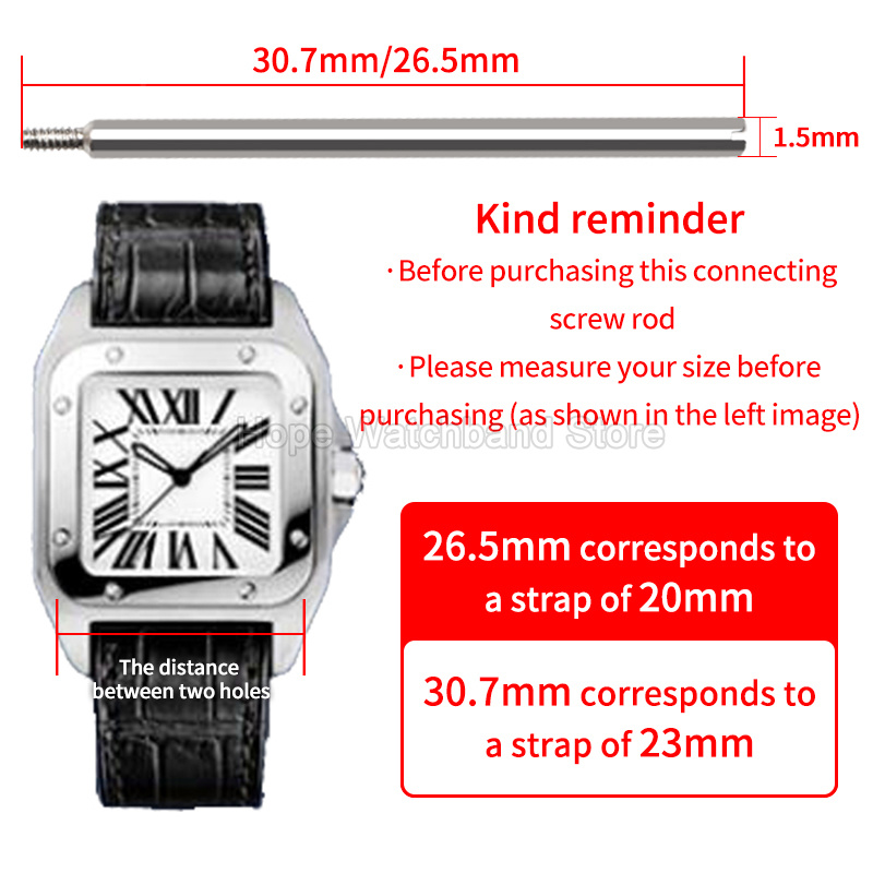 카르티에 산토스 100용 시계줄 나사 연결 바, 정밀하 - Cartier Watch Santos 리뷰 및 가격